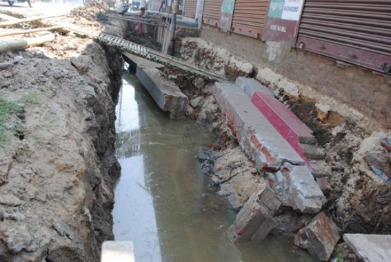AMC Architects useless planning :No underground or piped sewerage system in Agartala